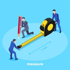 Illustration of people with a measuring tape
