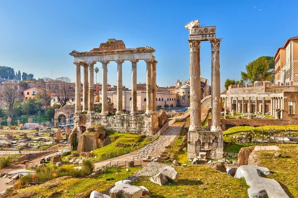 360 degree view of roman ruins